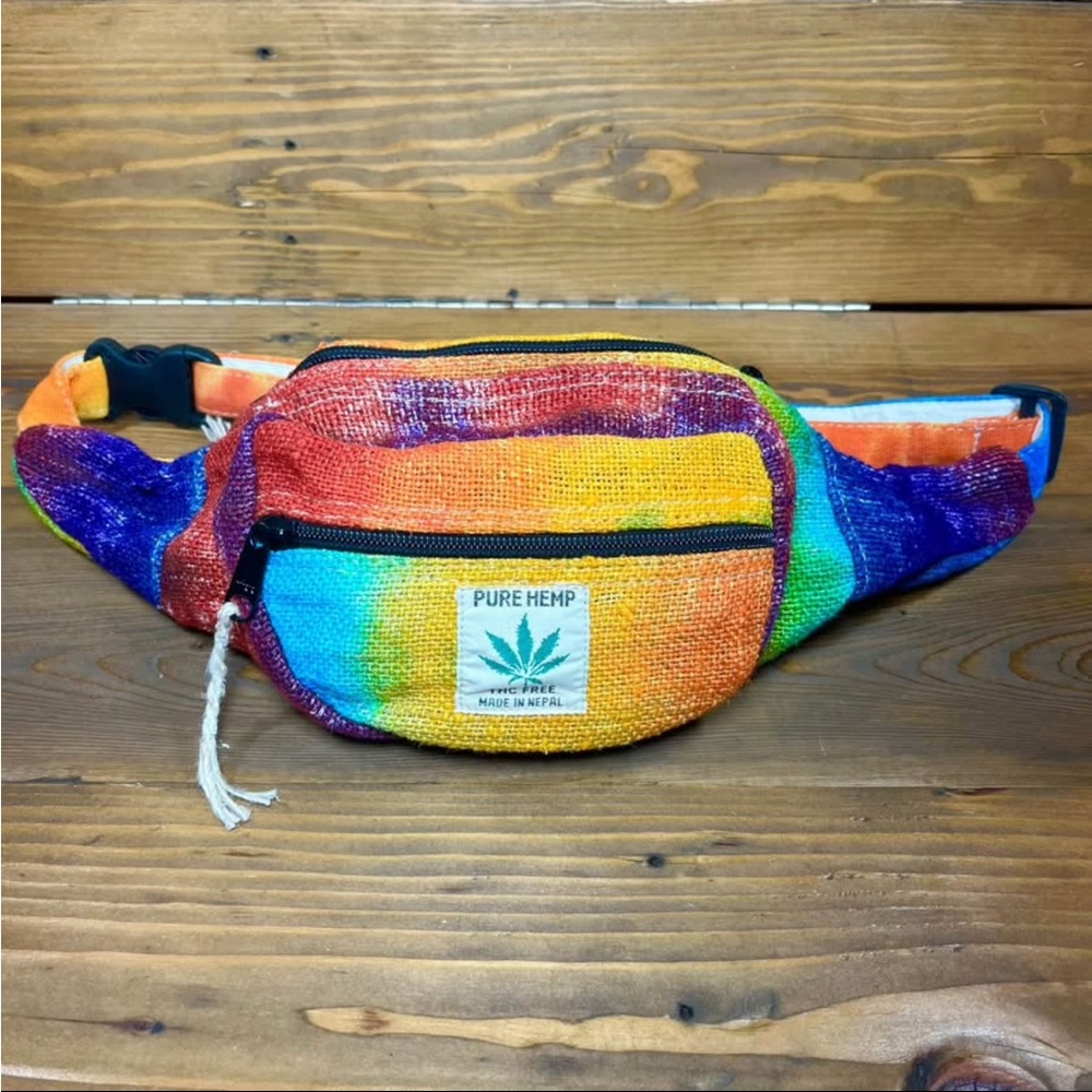 Hemp Tie Dye Fanny Pack made in Nepal